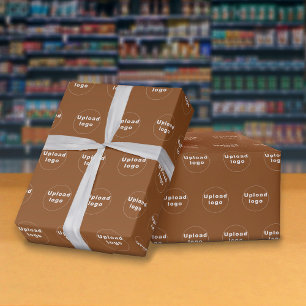 Cadeau Papier d'enveloppement Brown Logo d'entreprise tra