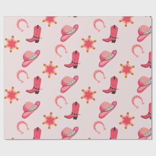 Cadeau Papier d'enveloppement brun brun de cowboy de l'Ou