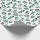 Cadeau Papier d'enveloppement Cactus Design, Aquarelle De (Coin)