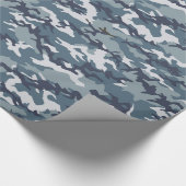 Cadeau Papier d'enveloppement Camouflage Bleu (Coin)