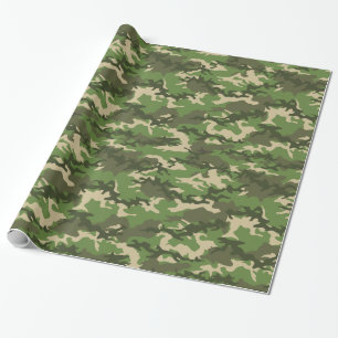 Cadeau Papier d'enveloppement Camouflage Vert 2