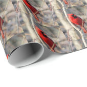 Cadeau Papier d'enveloppement cardinal (Coin rond)