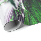Cadeau Papier d'enveloppement Cascade de l'océan vert (Coin rond)