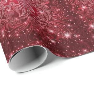 Cadeau Papier d'enveloppement céleste rouge