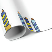 Cadeau Papier d'enveloppement Chanukah (Coin rond)