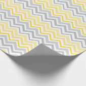 Cadeau Papier d'enveloppement Chevron jaune et gris (Coin)