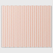 Cadeau Papier d'enveloppement Chevron - Orange brillant s (Plat)