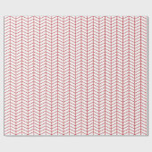 Cadeau Papier d'enveloppement Chevron - Rouge foncé sur b (Plat)