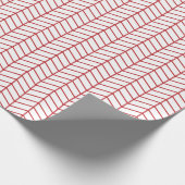 Cadeau Papier d'enveloppement Chevron - Rouge foncé sur b (Coin)