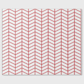 Cadeau Papier d'enveloppement Chevron - Rouge foncé sur b (Plat)