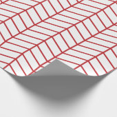 Cadeau Papier d'enveloppement Chevron - Rouge foncé sur b (Coin)