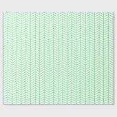 Cadeau Papier d'enveloppement Chevron - Vert clair sur bl (Plat)