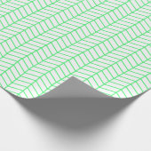 Cadeau Papier d'enveloppement Chevron - Vert clair sur bl (Coin)