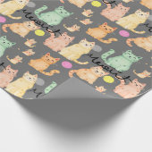 Cadeau Papier d'enveloppement Chic Dark Cat (Coin)