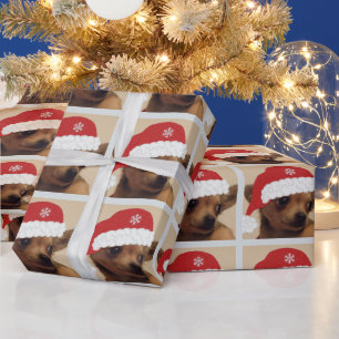Cadeau Papier d'enveloppement Chihuahua de Noël