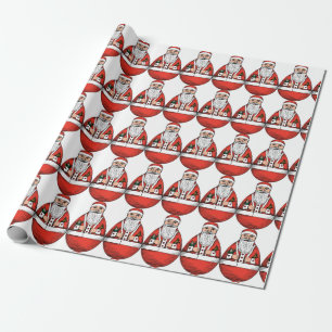 Cadeau Papier d'enveloppement Chubby Rolly Polly Père Noë