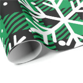 Cadeau Papier d'enveloppement classique Tartan vert (Coin rond)