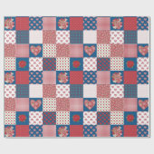 Cadeau Papier d'enveloppement Coeur et Rose (Plat)