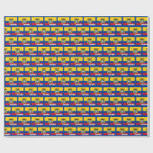 Cadeau Papier d'enveloppement Colombie, Bleu, Drapeau Col (Plat)