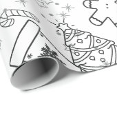 Cadeau Papier d'enveloppement colorant Festive Noël (Coin rond)