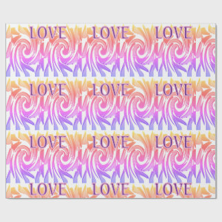 Cadeau Papier d'enveloppement coloré "Amour"