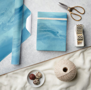 Cadeau Papier d'enveloppement coloré bleu