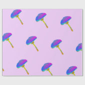 Cadeau Papier d'enveloppement coloré de champignons (Plat)