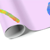 Cadeau Papier d'enveloppement coloré de champignons (Coin rond)