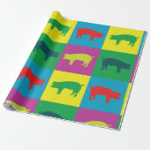 Cadeau Papier d'enveloppement coloré de cochons (Déroulé)