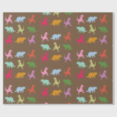 Cadeau Papier d'enveloppement coloré de dinosaures (Plat)