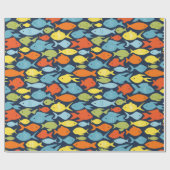 Cadeau Papier d'enveloppement coloré de poisson (Plat)