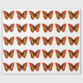 Cadeau Papier d'enveloppement coloré papillon (Plat)