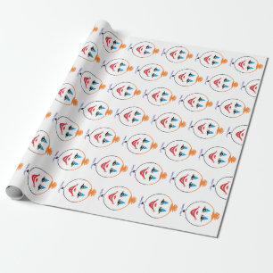 Cadeau papier d'enveloppement coloré "VISAGES SOURIANTS" 