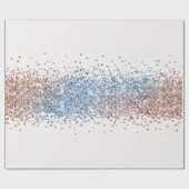 Cadeau Papier d'enveloppement Confetti bleu et or (Plat)