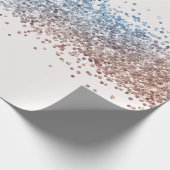 Cadeau Papier d'enveloppement Confetti bleu et or (Coin)