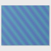 Cadeau Papier d'enveloppement Cool bleu et vert rétro (Plat)