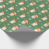 Cadeau Papier d'enveloppement Corgi de Noël mignon (Coin)