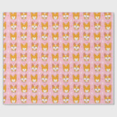 Cadeau Papier d'enveloppement Corgi mou (Plat)