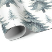 Cadeau Papier d'enveloppement couleur de l'arbre de Noël (Coin rond)