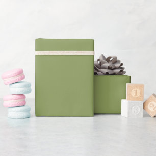 Cadeau Papier d'enveloppement couleur solide vert mousse