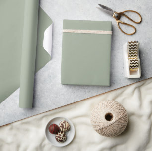 Cadeau Papier d'enveloppement couleur solide vert Sage