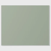 Cadeau Papier d'enveloppement couleur solide vert Sage (Plat)