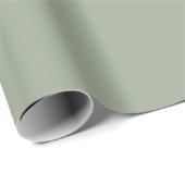 Cadeau Papier d'enveloppement couleur solide vert Sage (Coin rond)