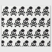 Cadeau Papier d'enveloppement crâne et os (Plat)