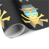 Cadeau Papier d'enveloppement crânien Dapper (Coin rond)