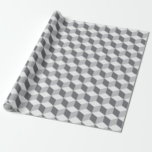 Cadeau Papier d'enveloppement cubique cool 3D