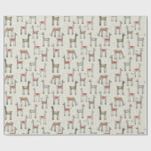 Cadeau Papier d'enveloppement Cute Llama Alpaca (Plat)