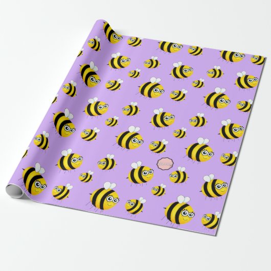 Cadeau Papier d'enveloppement d'abeille (Déroulé)