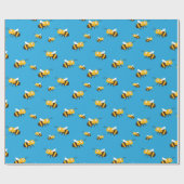 Cadeau Papier d'enveloppement d'abeilles (Plat)