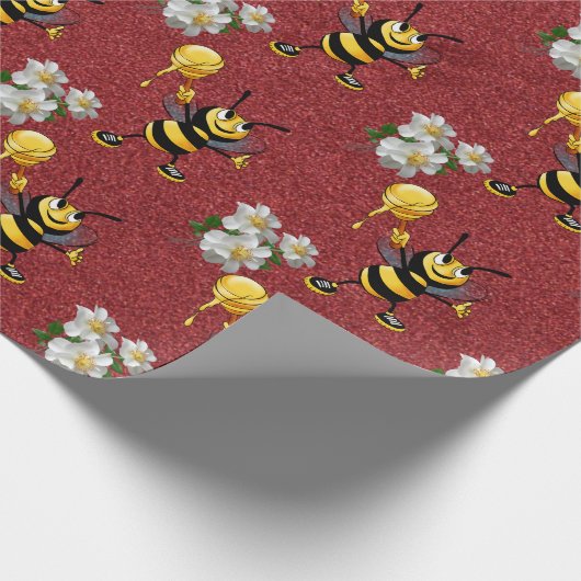 Cadeau Papier d'enveloppement d'abeilles (Coin)